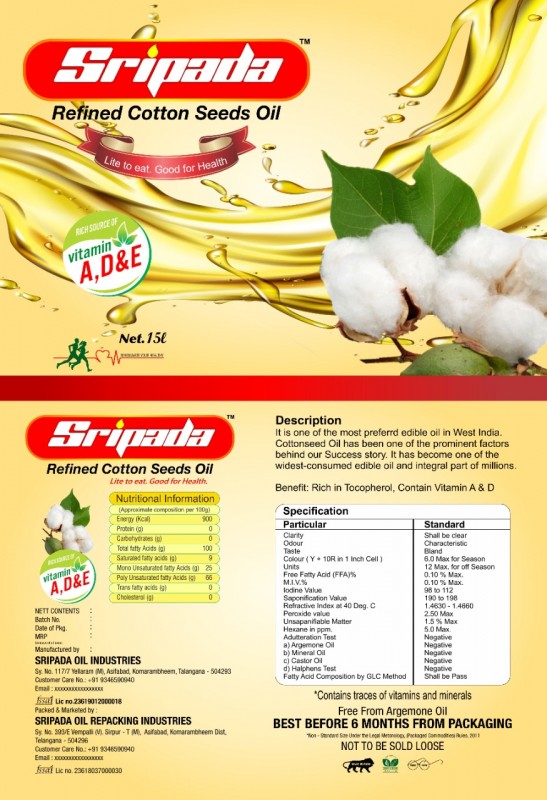 Minyak Biji Kapas from India