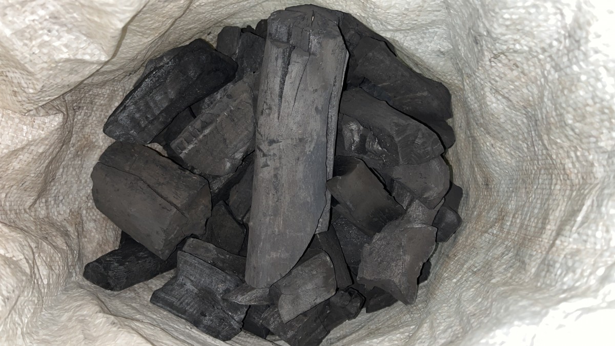 Hardwood charcoal from South Africa
