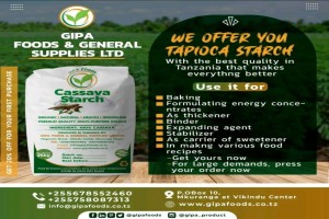 Pure tapioca/Cassava starch from Tanzania