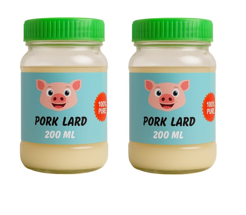 Pork lard Oil, Pure Pork Lard 200ml | 100% Natural & Traditional | Handmade by Anu’s Herbals from British Indian Ocean Territory