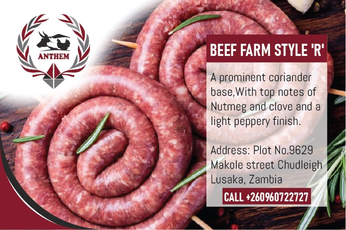 1. T bone 2. beef sausage 3. Mince 4. Hungarian sausage 5. Pork 6. Goat meat from Zambia