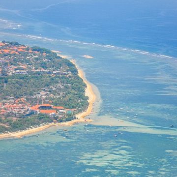 Panoramic view of Bali beaches, Indonesia Success Story of Seaweed Cosmetics and Coral Reef Conservation from Nusa Penida, Indonesia