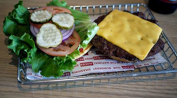 Smashburger: credit, Wikimedia Commons Smashburger with patties