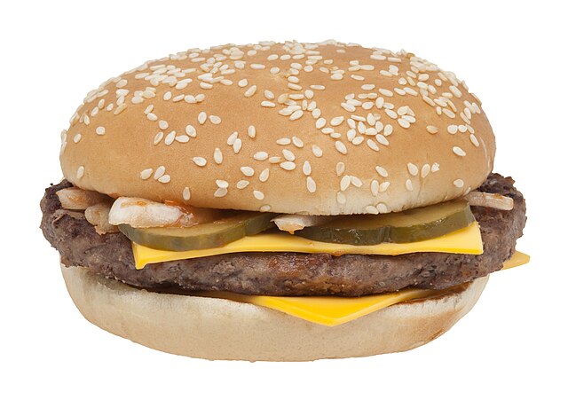 McDonald's quarter pounder hamburger: Credit, Wikimedia Commons McDonald's quarter pounder hamburger