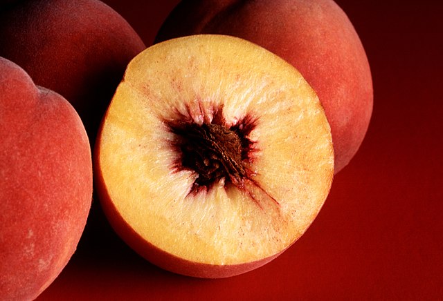 Autumn red peaches: Credit, Wikimedia Commons red peaches