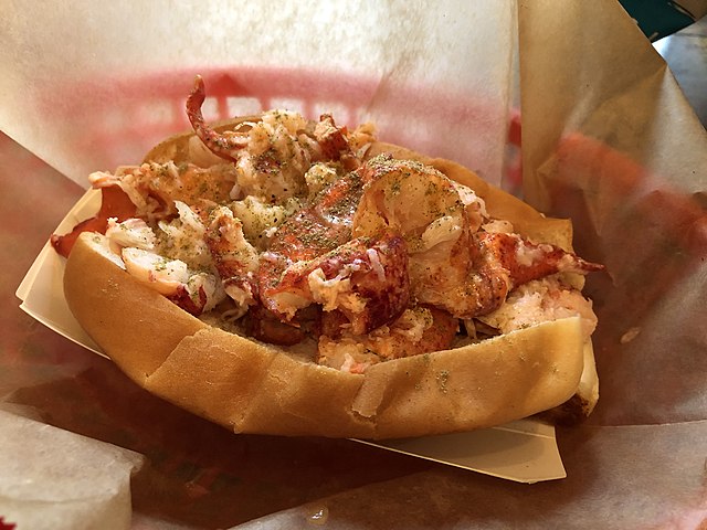 Lobster roll: Credit, Wikimedia Commons lobster roll