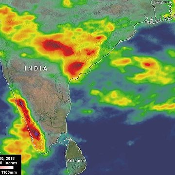 NASA image of India monsoon, August 2018: Credit, Wikimedia Commons NASA image of Indian monsoon, August 2018