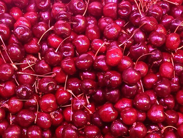 cherries from Chile: Credit, Wikimedia Commons Chilean cherries