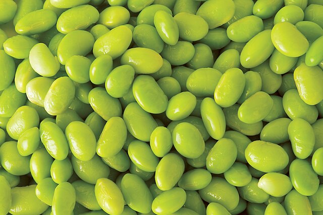 Edamame or young soybeans: United Soybean Board or the Soybean Checkoff, via Wikimedia Commons The Midwest soy crop nurses muted prices without Sino-American trade