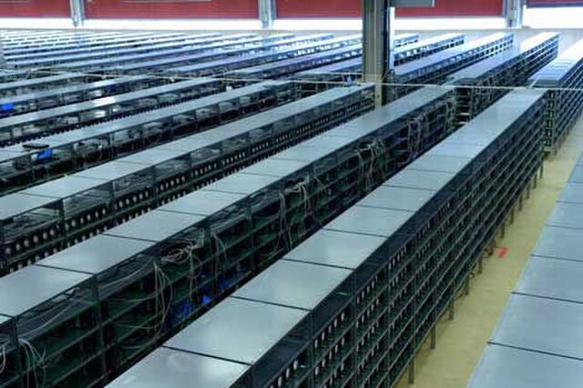 cryptocurrency farm: Credit, Wikimedia Commons cryptocurrency farm